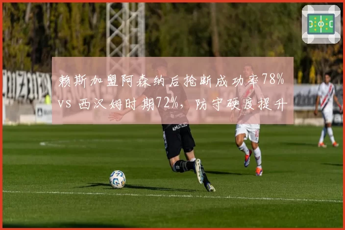 赖斯加盟阿森纳后抢断成功率78% vs 西汉姆时期72%，防守硬度提升助枪手争冠